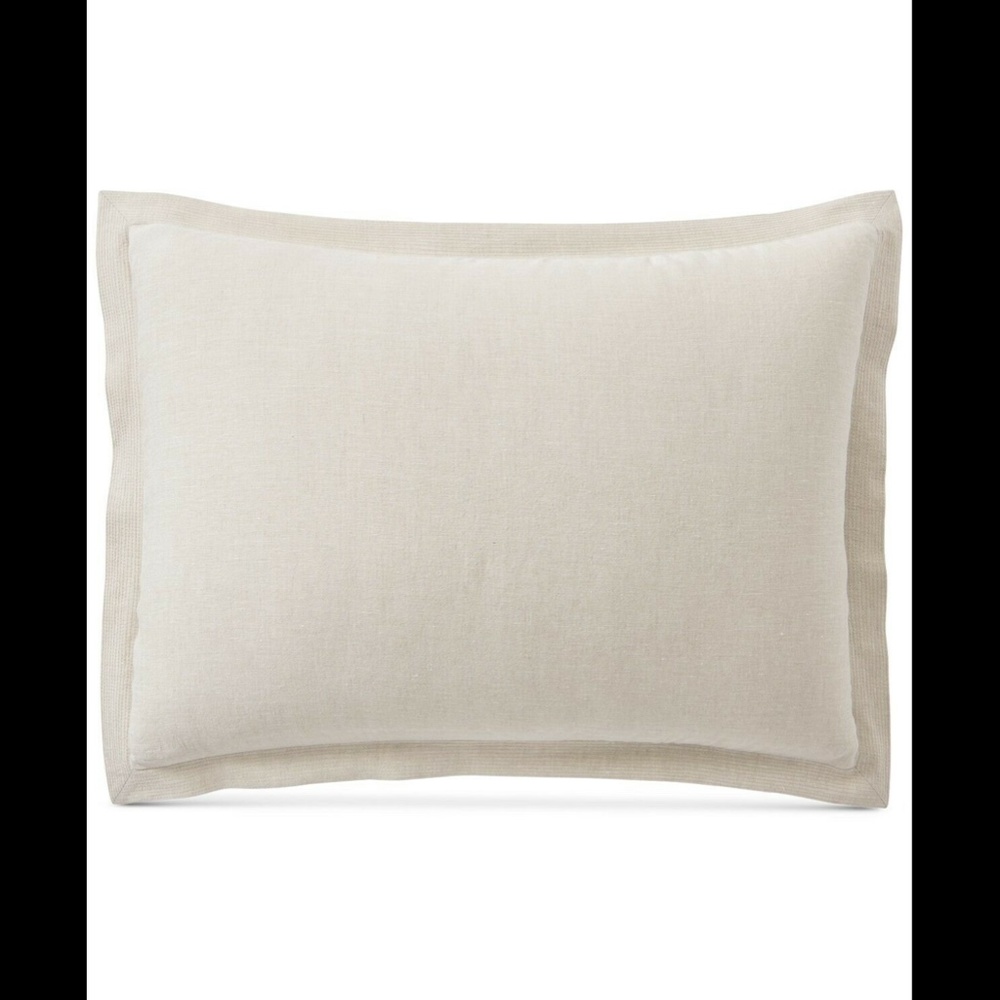 NIB‎ Hotel Collection Natural Linen (1) Standard Sham Pillow Case - Picture 3 of 12